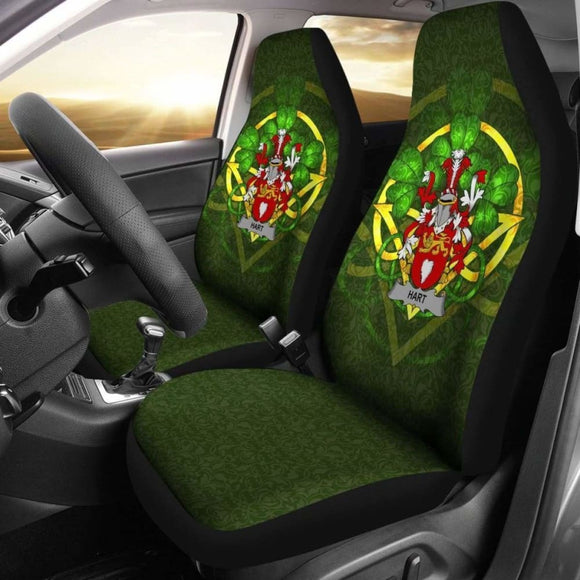 Hart Or O’Hart Ireland Car Seat Cover Celtic Shamrock (Set Of Two) 154230 - YourCarButBetter