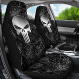 Harvest Moon Camouflage Punisher Custom Metallic Printed Car Seat Covers 211201 - YourCarButBetter