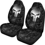 Harvest Moon Camouflage Punisher Custom Metallic Printed Car Seat Covers 211201 - YourCarButBetter