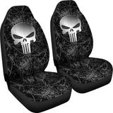 Harvest Moon Camouflage Punisher Custom Metallic Printed Car Seat Covers 211201 - YourCarButBetter