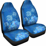 Hawaii Blue Hibiscus Turtle Polynesian Car Set Cover - New - Awesome 091114 - YourCarButBetter