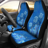 Hawaii Blue Hibiscus Turtle Polynesian Car Set Cover - New - Awesome 091114 - YourCarButBetter