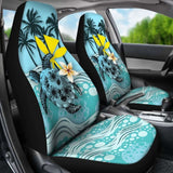 Hawaii Car Seat - Blue Turtle Hibiscus Amazing 091114 - YourCarButBetter