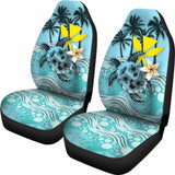 Hawaii Car Seat - Blue Turtle Hibiscus Amazing 091114 - YourCarButBetter