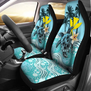 Hawaii Car Seat - Blue Turtle Hibiscus Amazing 091114 - YourCarButBetter