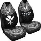 Hawaii Car Seat Cover - Kanaka Maoli Polynesian Chief Tattoo Black Version - 10 174914 - YourCarButBetter