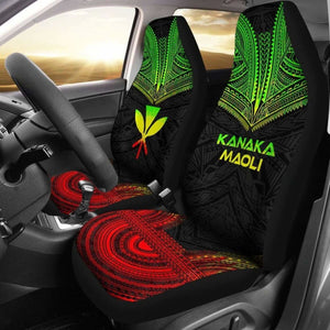 Hawaii Car Seat Cover - Kanaka Maoli Polynesian Chief Tattoo Reggae Version - 10 174914 - YourCarButBetter