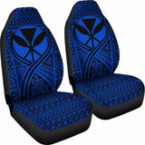 Hawaii Car Seat Cover - Hawaii Kanaka Maoli Polynesian Tattoo Blue - 9 174914 - YourCarButBetter