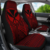 Hawaii Car Seat Cover - Hawaii Kanaka Maoli Polynesian Tattoo Red - 9 174914 - YourCarButBetter
