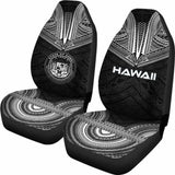 Hawaii Car Seat Cover - Hawaii Seal Polynesian Chief Tattoo Black Version - 10 174914 - YourCarButBetter