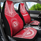 Hawaii Car Seat Cover - Hawaii Seal Polynesian Chief Tattoo Red Version - 10 174914 - YourCarButBetter