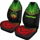 Hawaii Car Seat Cover - Hawaii Seal Polynesian Chief Tattoo Reggae Version - 10 174914 - YourCarButBetter