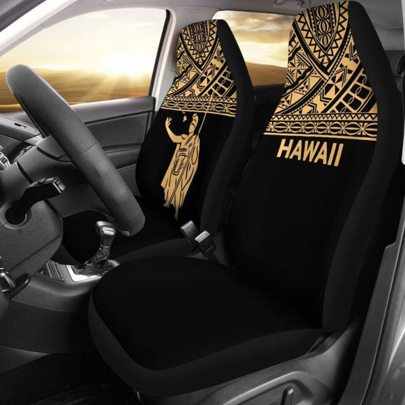 Hawaii Car Seat Covers - Kamehameha King Polynesian Gold Horizontal - 105905 - YourCarButBetter