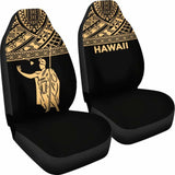 Hawaii Car Seat Covers - Kamehameha King Polynesian Gold Horizontal - 105905 - YourCarButBetter