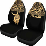 Hawaii Car Seat Covers - Kamehameha King Polynesian Gold Horizontal - 105905 - YourCarButBetter