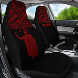 Hawaii Car Seat Covers - Kamehameha King Polynesian Red Horizontal - 105905 - YourCarButBetter