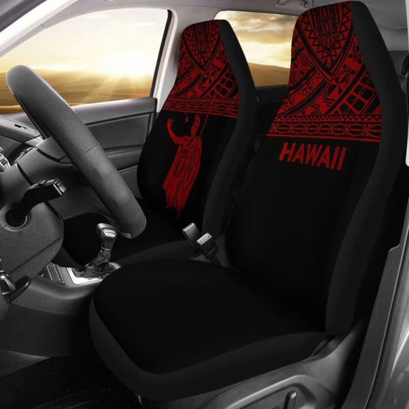 Hawaii Car Seat Covers - Kamehameha King Polynesian Red Horizontal - 105905 - YourCarButBetter