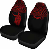 Hawaii Car Seat Covers - Kamehameha King Polynesian Red Horizontal - 105905 - YourCarButBetter
