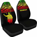 Hawaii Car Seat Covers - Kamehameha King Polynesian Reggae Horizontal - 105905 - YourCarButBetter