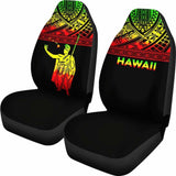 Hawaii Car Seat Covers - Kamehameha King Polynesian Reggae Horizontal - 105905 - YourCarButBetter