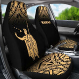 Hawaii Car Seat Covers - Kamehameha King Polynesian Tattoo Fog Gold - 39 174914 - YourCarButBetter