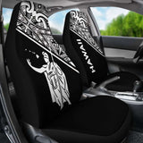 Hawaii Car Seat Covers - Kamehameha King Polynesian White Curve - 105905 - YourCarButBetter