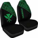 Hawaii Car Seat Covers - Hawaii Kanaka Maoli Polynesian Green Curve - 105905 - YourCarButBetter