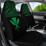 Hawaii Car Seat Covers - Hawaii Kanaka Maoli Polynesian Green Horizontal - 105905 - YourCarButBetter