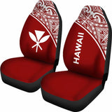 Hawaii Car Seat Covers - Hawaii Kanaka Maoli Polynesian Red Curve - 105905 - YourCarButBetter