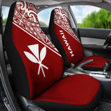 Hawaii Car Seat Covers - Hawaii Kanaka Maoli Polynesian Red Curve - 105905 - YourCarButBetter