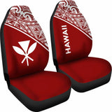 Hawaii Car Seat Covers - Hawaii Kanaka Maoli Polynesian Red Curve - 105905 - YourCarButBetter