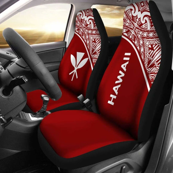 Hawaii Car Seat Covers - Hawaii Kanaka Maoli Polynesian Red Curve - 105905 - YourCarButBetter