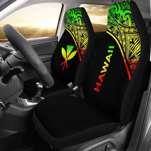Hawaii Car Seat Covers - Hawaii Kanaka Maoli Polynesian Reggae Curve - 105905 - YourCarButBetter
