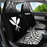 Hawaii Car Seat Covers - Hawaii Kanaka Maoli Polynesian Tattoo Fog Black - 39 174914 - YourCarButBetter