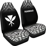Hawaii Car Seat Covers - Hawaii Kanaka Maoli Polynesian Tattoo Fog Black - 39 174914 - YourCarButBetter