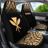 Hawaii Car Seat Covers - Hawaii Kanaka Maoli Polynesian Tattoo Fog Gold - 39 174914 - YourCarButBetter