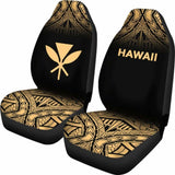 Hawaii Car Seat Covers - Hawaii Kanaka Maoli Polynesian Tattoo Fog Gold - 39 174914 - YourCarButBetter