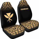 Hawaii Car Seat Covers - Hawaii Kanaka Maoli Polynesian Tattoo Fog Gold - 39 174914 - YourCarButBetter