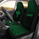 Hawaii Car Seat Covers - Hawaii Kanaka Maoli Polynesian Tattoo Fog Green - 39 174914 - YourCarButBetter