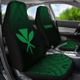 Hawaii Car Seat Covers - Hawaii Kanaka Maoli Polynesian Tattoo Fog Green - 39 174914 - YourCarButBetter