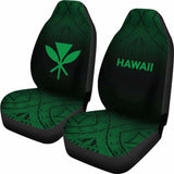 Hawaii Car Seat Covers - Hawaii Kanaka Maoli Polynesian Tattoo Fog Green - 39 174914 - YourCarButBetter