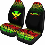 Hawaii Car Seat Covers - Hawaii Kanaka Maoli Polynesian Tattoo Fog Reggae - 39 174914 - YourCarButBetter