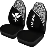 Hawaii Car Seat Covers - Hawaii Kanaka Maoli Polynesian White Curve - 105905 - YourCarButBetter