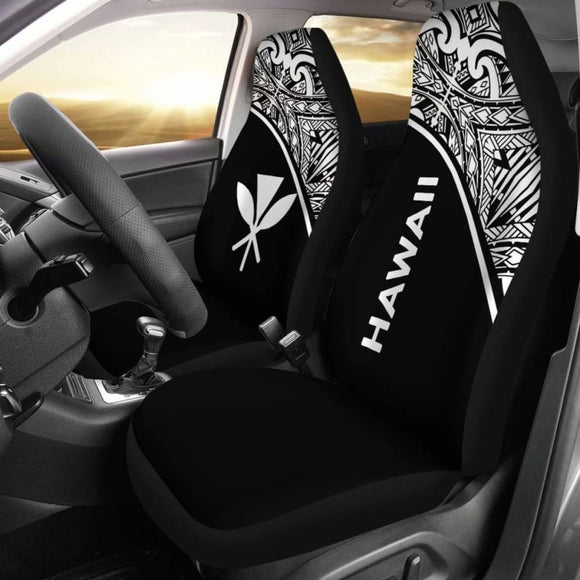 Hawaii Car Seat Covers - Hawaii Kanaka Maoli Polynesian White Curve - 105905 - YourCarButBetter