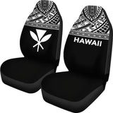 Hawaii Car Seat Covers - Hawaii Kanaka Maoli Polynesian White Horizontal - 105905 - YourCarButBetter