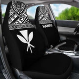 Hawaii Car Seat Covers - Hawaii Kanaka Maoli Polynesian White Horizontal - 105905 - YourCarButBetter