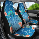 Hawaii Car Seat Covers Polynesian Kanaka Maoli Blue Turtle Hibiscus 210803 - YourCarButBetter