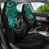 Hawaii Car Seat Covers Polynesian Kanaka Maoli Turquoise Turtle Hibiscus 103131 - YourCarButBetter