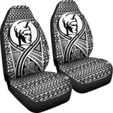 Hawaii Car Seat Covers - Polynesian King Tattoo Black - 105905 - YourCarButBetter