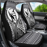 Hawaii Car Seat Covers - Polynesian King Tattoo Black - 105905 - YourCarButBetter